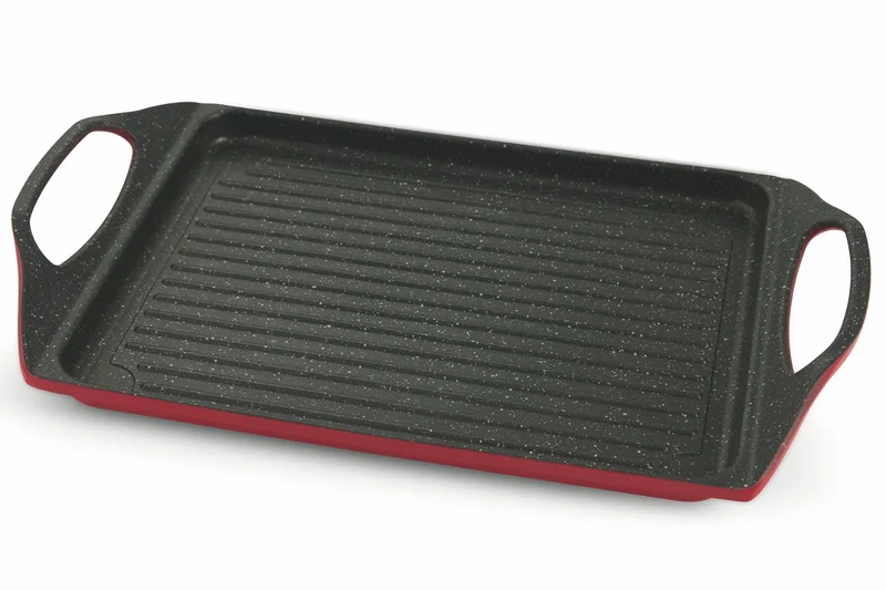 Bistecchiera Rettangolare Antiaderente in Alluminio 42x24cm Soriani Rouge
