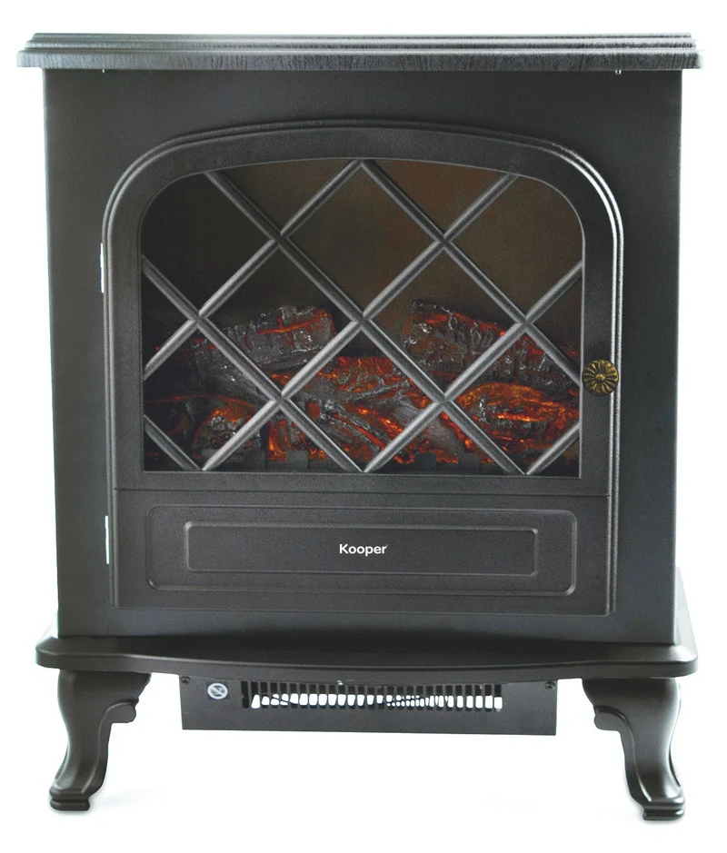 Stufa Elettrica Effetto Camino 2000W Kooper Queen