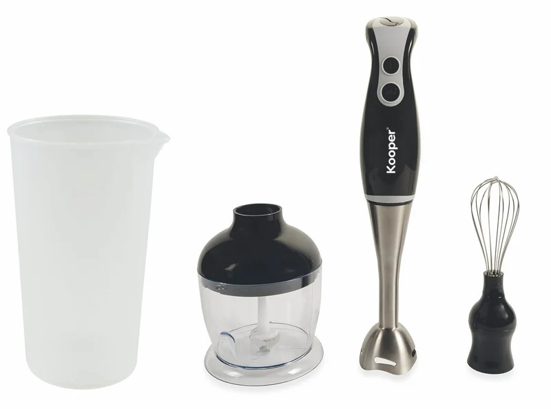 Frullatore ad Immersione Tritatutto 3 in 1 Kooper My Chef Robot Nero