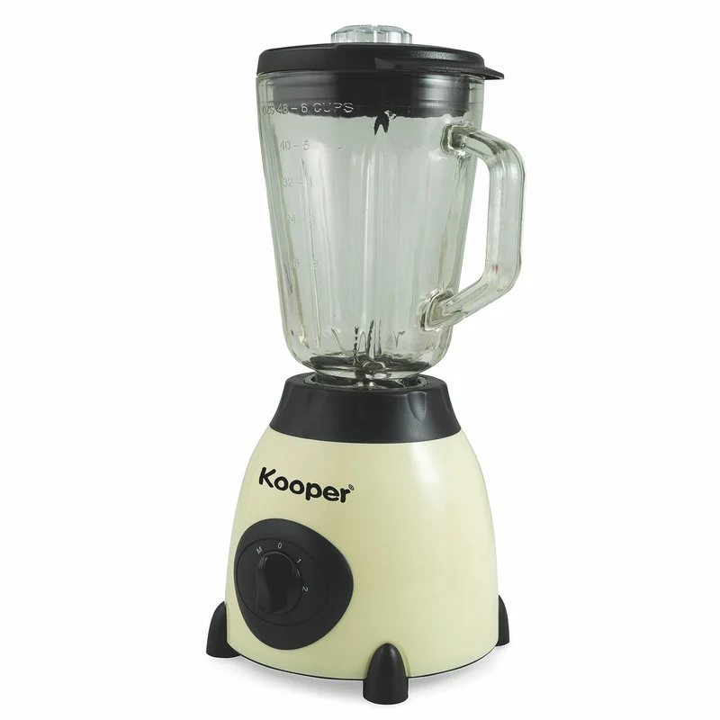Frullatore Elettrico 500W Bicchiere 1,5 Litri 2 Velocità Kooper Avorio