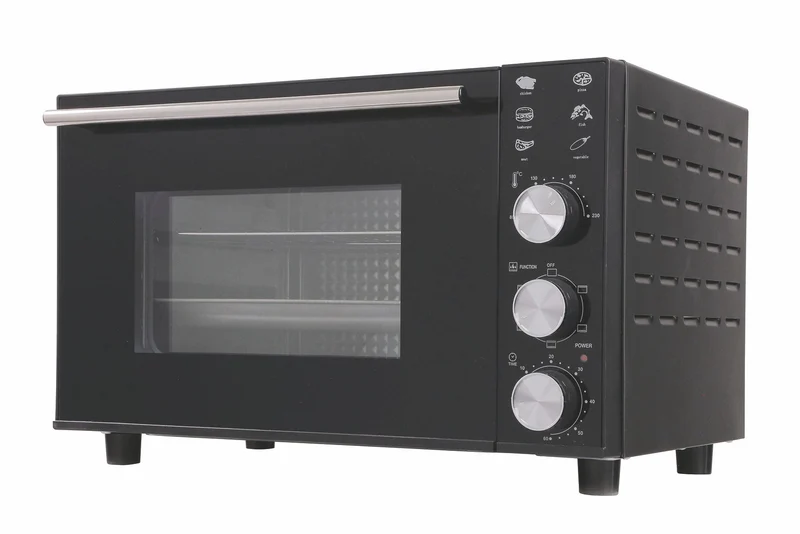 Forno Elettrico Ventilato 38 Litri 1800W con Vetro Kooper Great Stone Nero